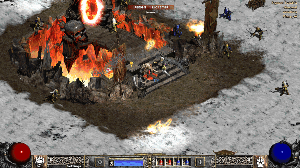 A screenshot of Mount Arreat from Diablo 2
