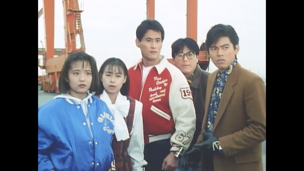 The Jetman team unmorphed/unhenshined. There is a look of urgency in their faces