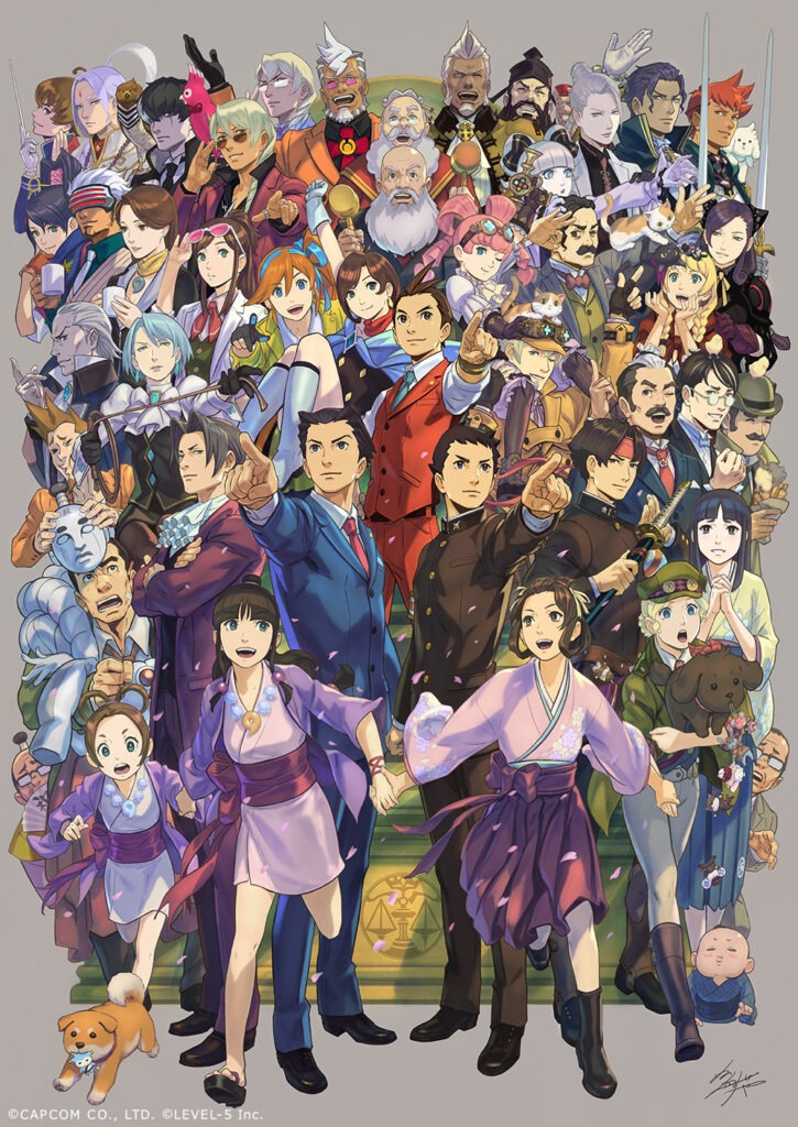 Comprehensive but beautiful picture of Ace Attorney characters