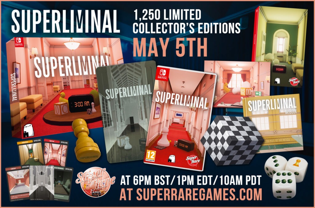 A quality but comprehensive physical edition of Superliminal comes with cards, a chess piece, sticker, case