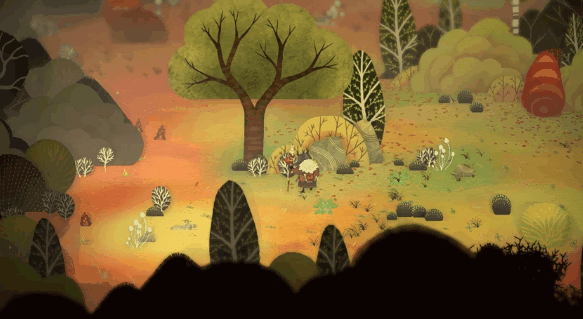 gif showing the even-paced but captivating gameplay of Wytchwood. It's got storybook visuals, but with screens instead of pages.