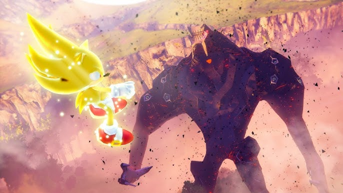 Super Sonic defeating the titan