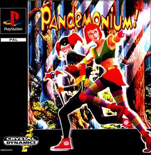 The game cover of 'Pandemonium!' for the PlayStation one.