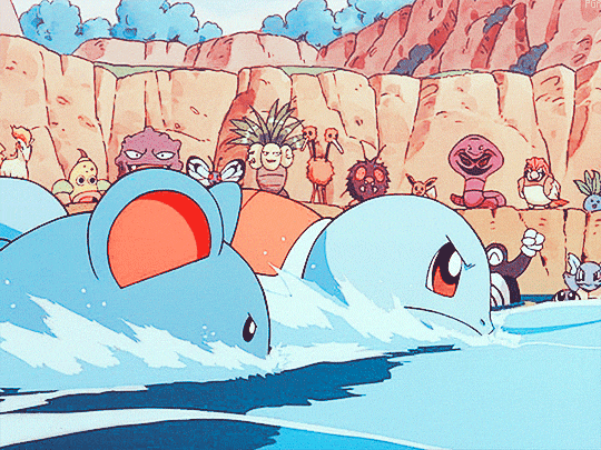 A race between Marill and Squirtle