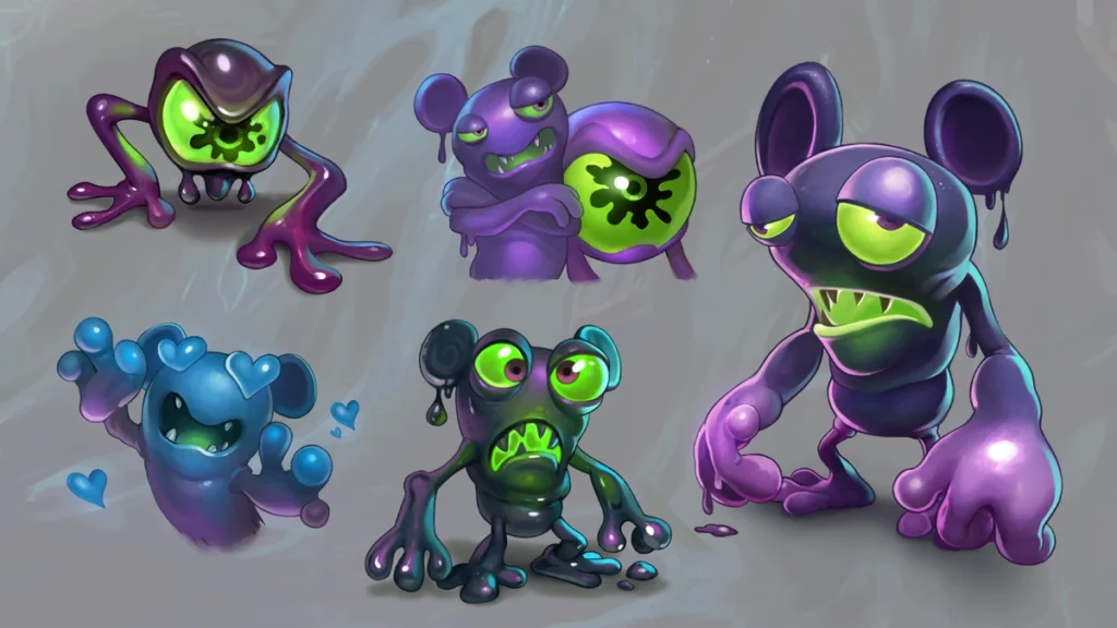 An image of concept art from Epic Mickey Rebrushed of the blotlings.