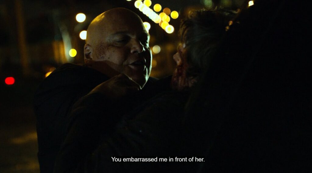 Kingpin from Netflix's first season of Daredevil putting the screws to a guy that crossed him
