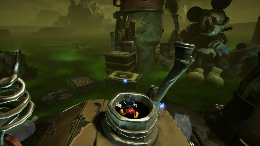 Screenshot of the wasteland from Epic Mickey