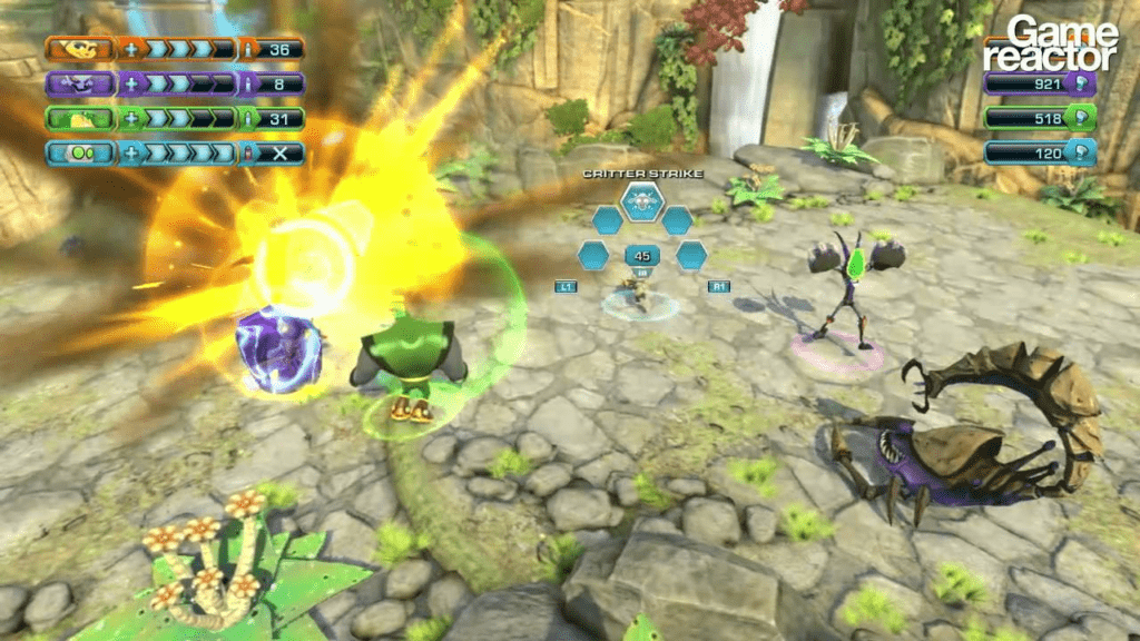 Screenshot of 4 players playing together